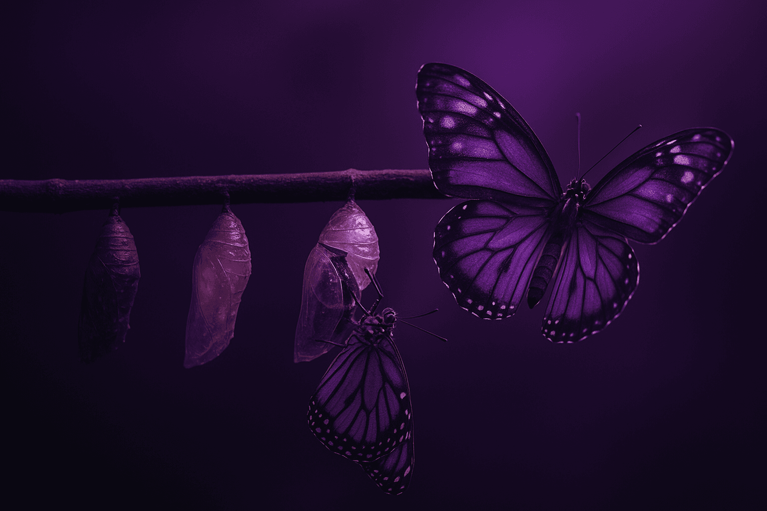 Butterfly representing the transformation through software project phases