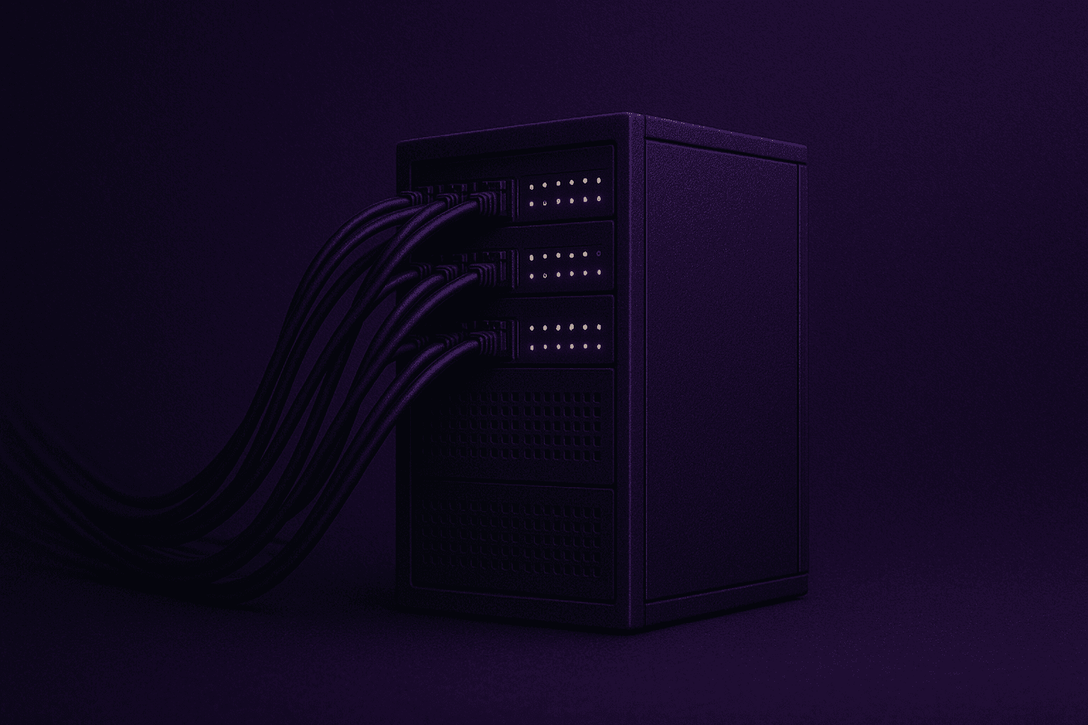 Server rack representing cloud infrastructure and migration